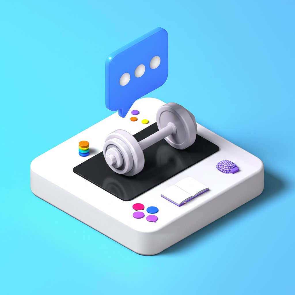 Weight room communication: words of support and encouragement for mental strength.