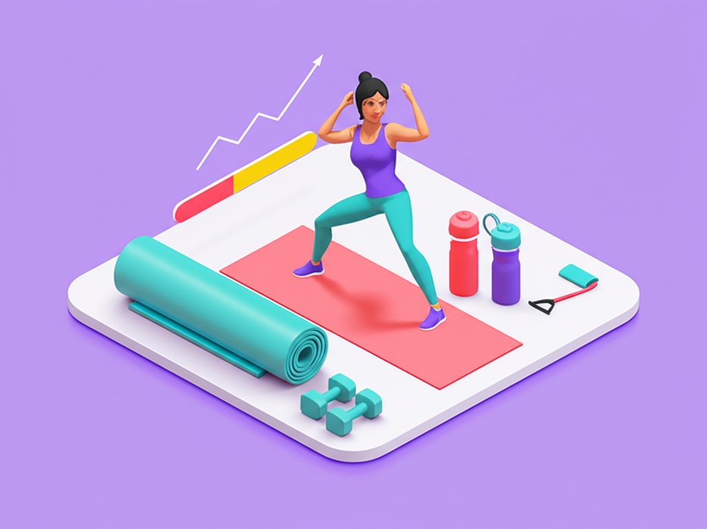 Strong woman inspiring female fitness, health, and active lifestyle.